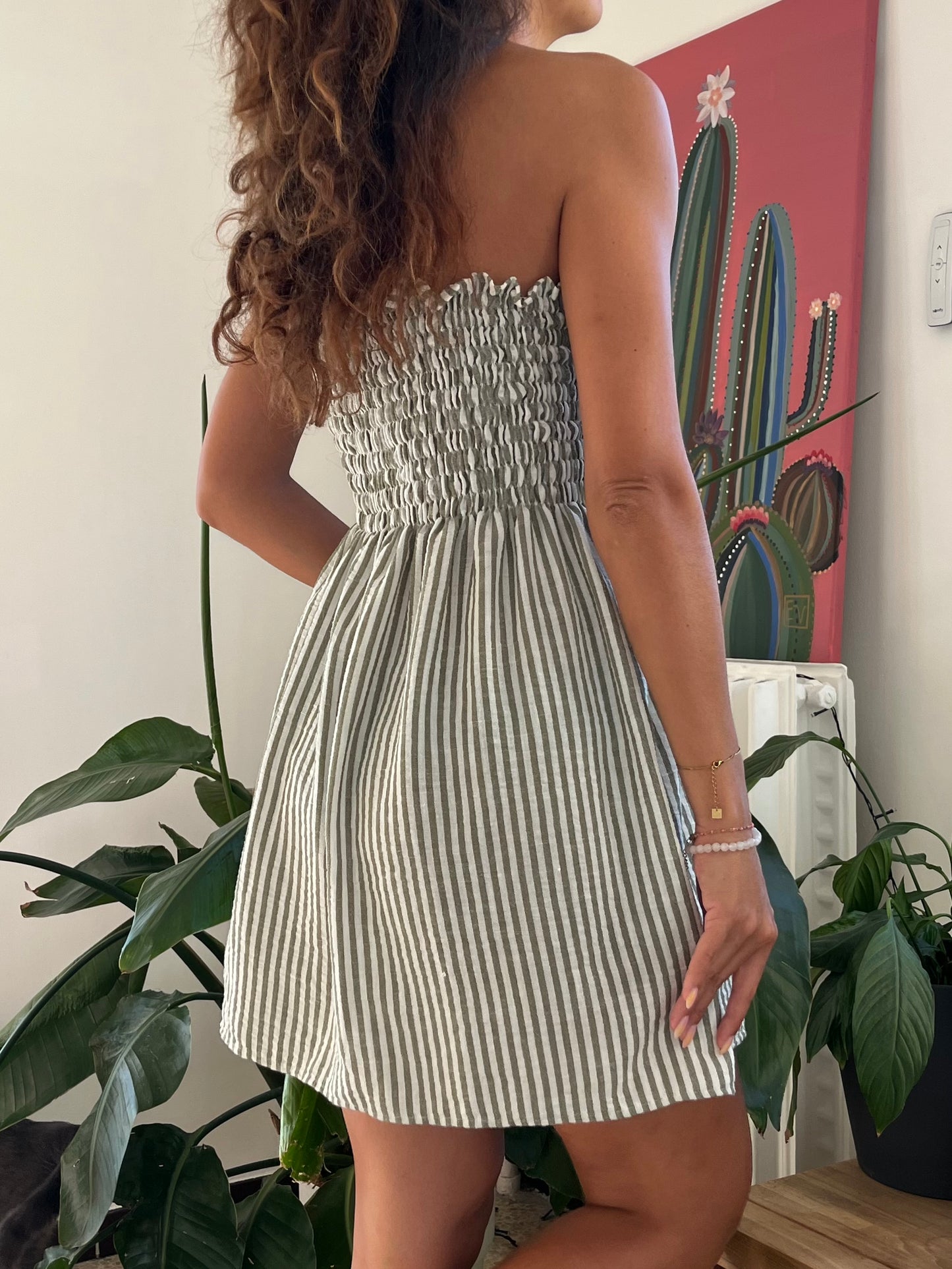 Robe bustier Olive
